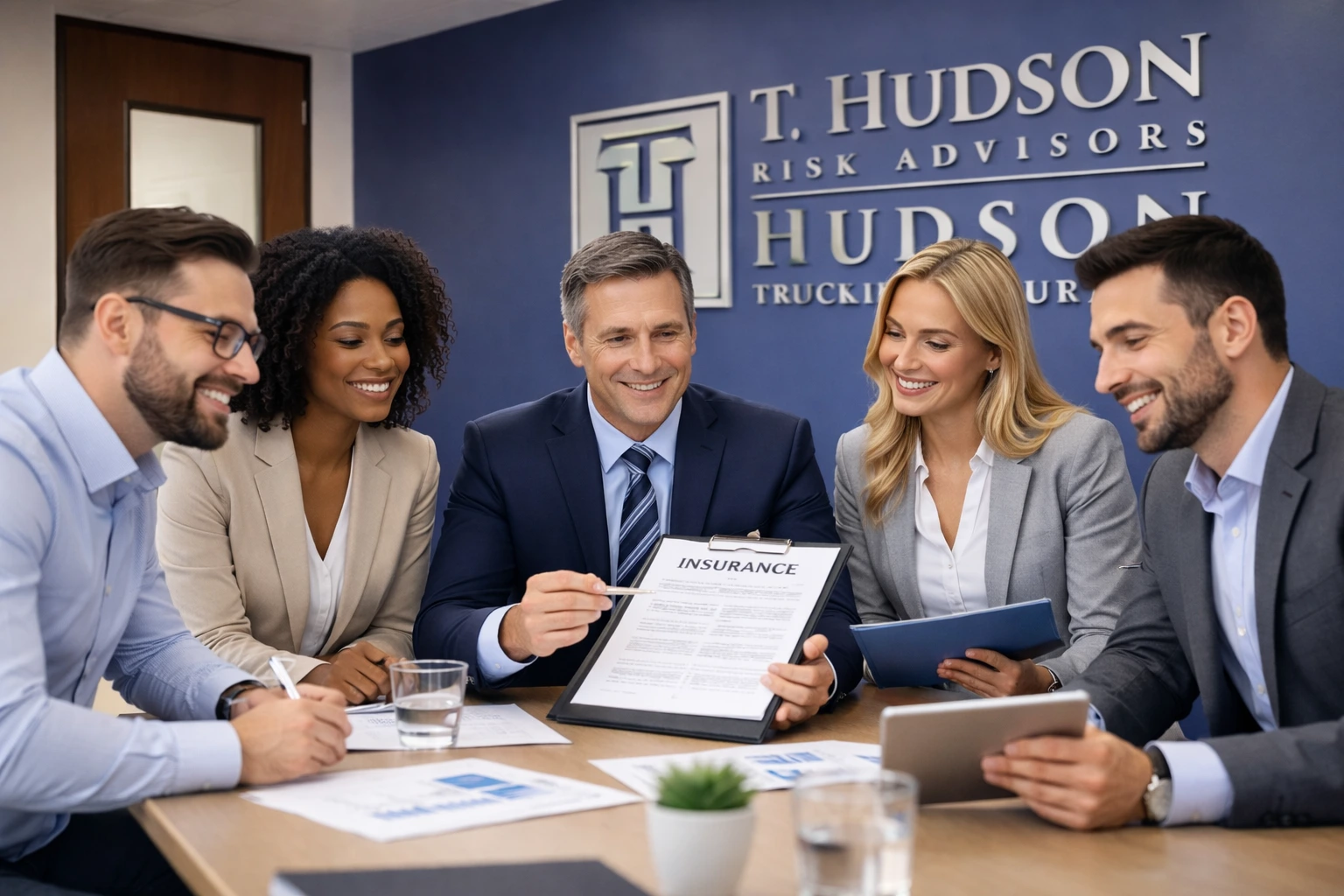 Executive boardroom representing the role of a commercial insurance risk advisor